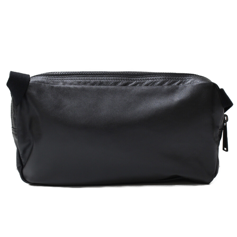 BOTTEAGA VENETA belt bag black leather body